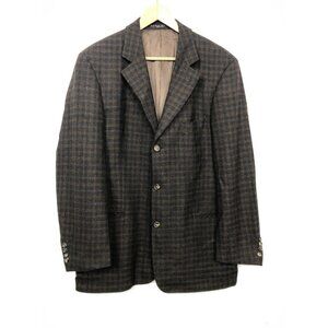 Hugo Boss Lambswool 42 Brown Wool Check Blazer‎ Sports Coat